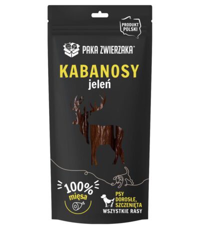 Kabanosy jeleń 3 szt (80g) – Paka Zwierzaka