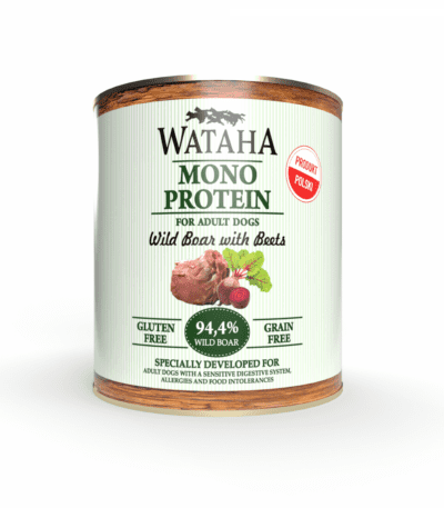 WATAHA MONO PROTEIN ADULT DOG 94,4% DZIK Z BURAKAMI 800G