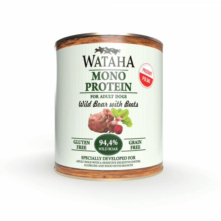 WATAHA MONO PROTEIN ADULT DOG 94,4% DZIK Z BURAKAMI 800G