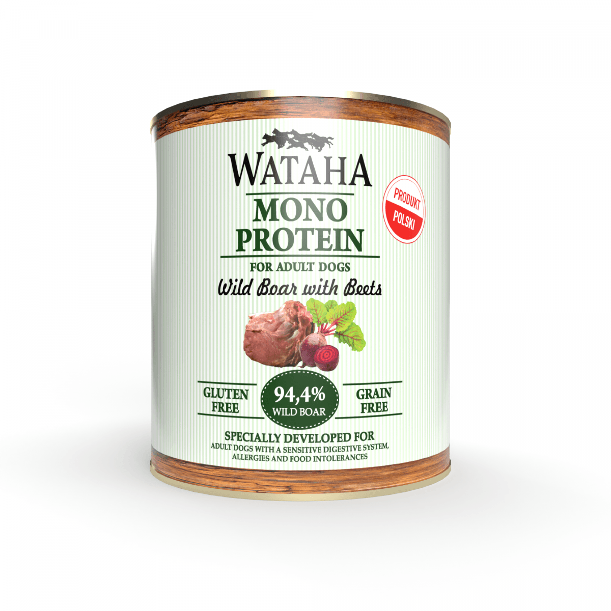 WATAHA MONO PROTEIN ADULT DOG 94,4% DZIK Z BURAKAMI 800G WATAHA MONO PROTEIN ADULT DOG 94,4% DZIK Z BURAKAMI 800G