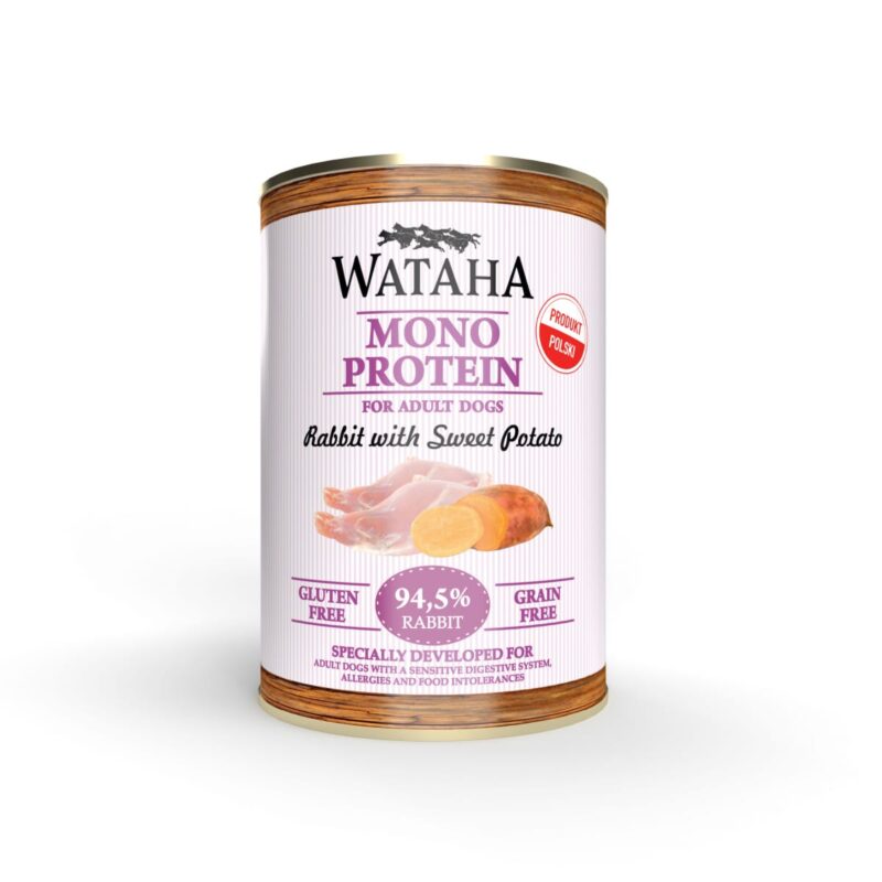 WATAHA MONO PROTEIN ADULT DOG 94,5% KRÓLIK Z BATATAMI 400G