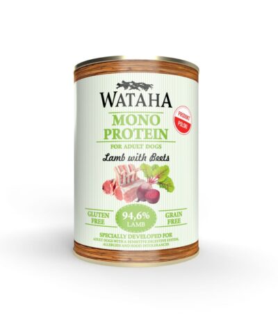 WATAHA MONO PROTEIN ADULT DOG 94,6% JAGNIĘCINA Z BURAKAMI 400G