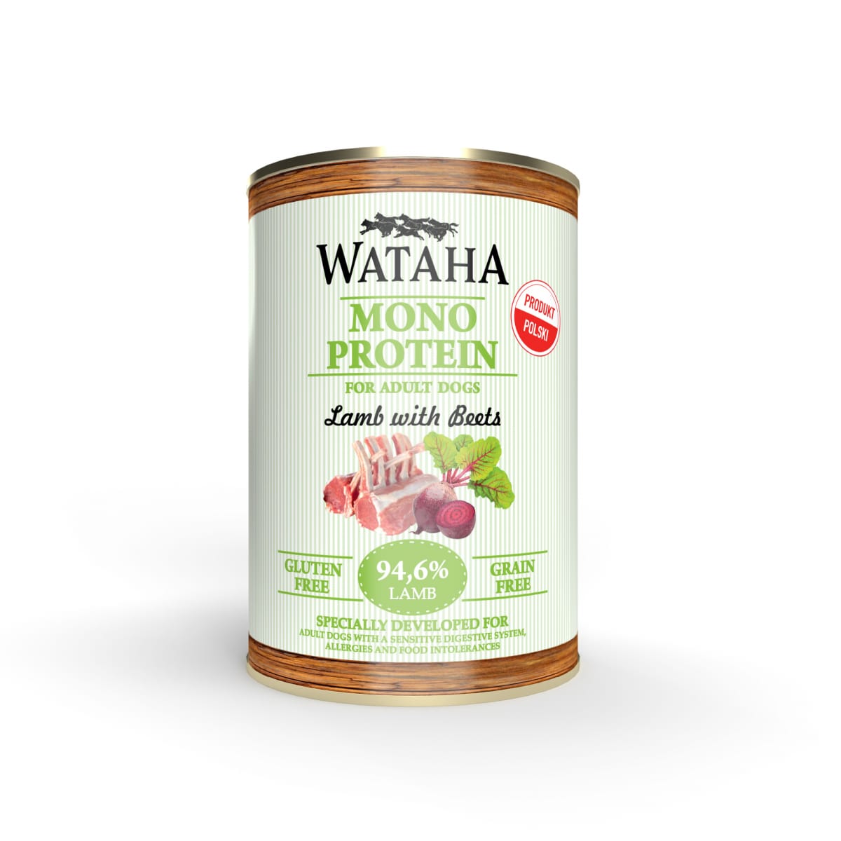 WATAHA MONO PROTEIN ADULT DOG 94,6% JAGNIĘCINA Z BURAKAMI 400G WATAHA MONO PROTEIN ADULT DOG 94,6% JAGNIĘCINA Z BURAKAMI 400G