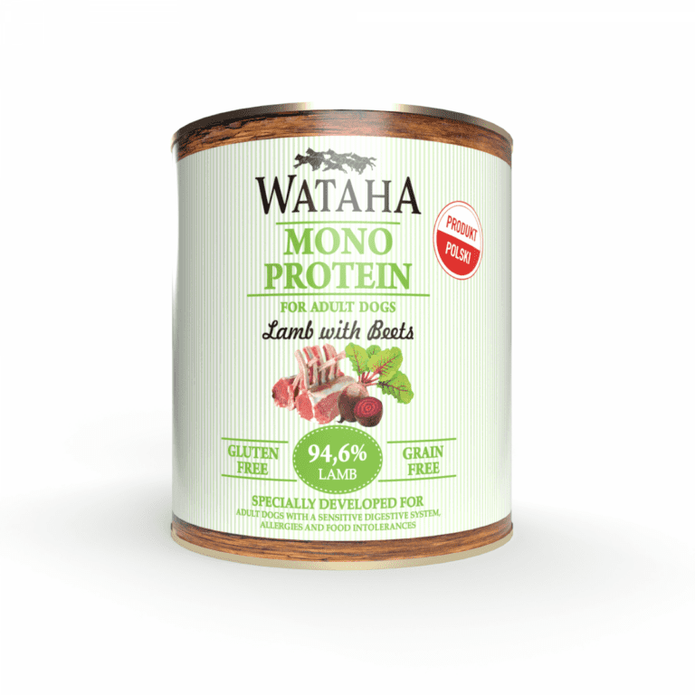 WATAHA MONO PROTEIN ADULT DOG 94,6% JAGNIĘCINA Z BURAKAMI 800G