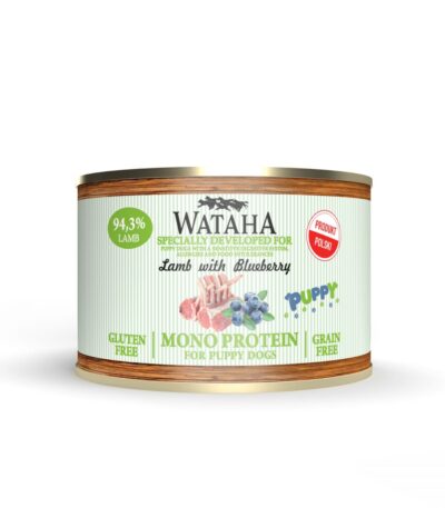 WATAHA MONO PROTEIN PUPPY 94,3% JAGNIĘCINA Z BORÓWKĄ AMERYKAŃSKĄ 185G