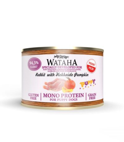 WATAHA MONO PROTEIN PUPPY 94,3% KRÓLIK Z JABŁKIEM i DYNIĄ HOKKAIDO 185G