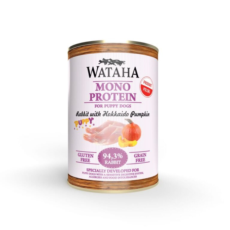 WATAHA MONO PROTEIN PUPPY 94,3% KRÓLIK Z JABŁKIEM i DYNIĄ HOKKAIDO 400G