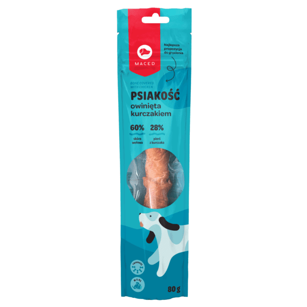 SM PSIAKOŚĆ OWINIĘTA KURCZAKIEM 25 cm (PAŁKA OWINIĘTA MIĘSEM Z KURCZAKA) 80 g