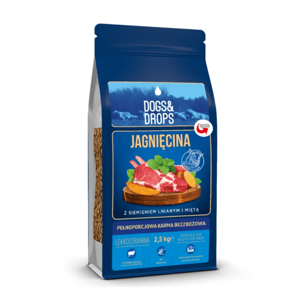 Dogs&Drops Jagnięcina karma sucha dla psa 2,5 kg