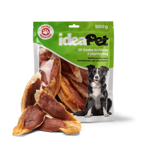 ideaPet Uszka królicze z jagnięciną 500g