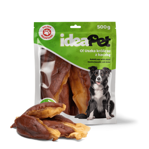 ideaPet Uszka królicze z kaczką 500g