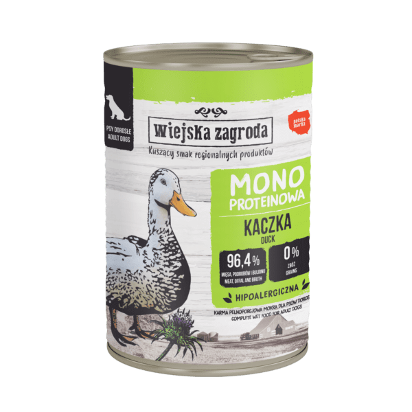 Karma mokra dla psa Wiejska Zagroda Kaczka monoproteinowa 400 g