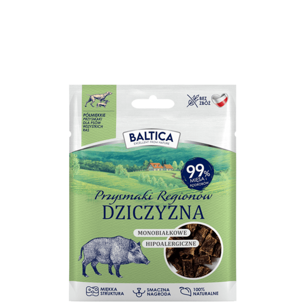 Półmiękkie przysmaki dla psów z dziczyzny 30g - Baltica