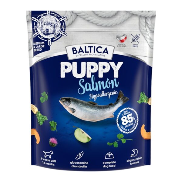 PUPPY Salmon Hypoallergenic / hipoalergiczna z łososia dla szczeniąt M/L 1kg - Baltica