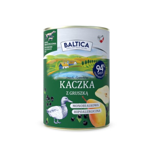 Karma mokra kaczka z gruszką 400g - Baltica