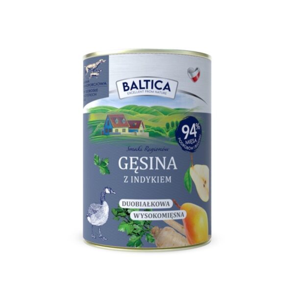 Karma mokra Gęsina z indykiem 400g - Baltica