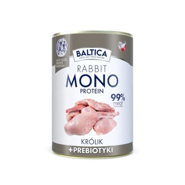 Karma mokra Rabbit 99% prebiotics 400g - Baltica
