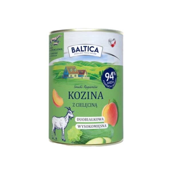 Karma mokra Kozina z cielęcina 400g - Baltica