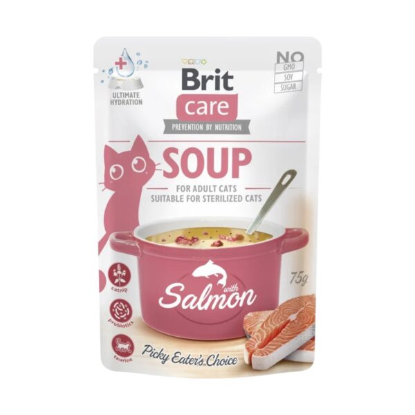 Brit Care Cat Soup with Salmon 75g