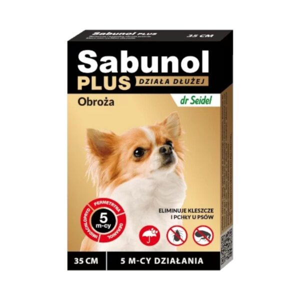 Sabunol Plus obroża brązowa 35 cm