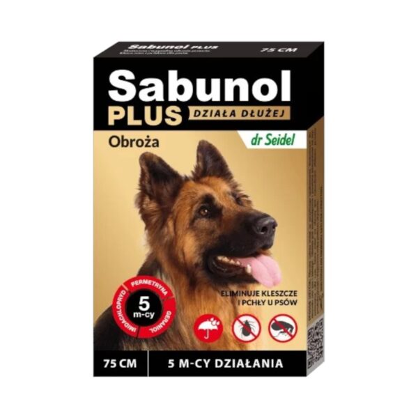 Sabunol Plus obroża brązowa 75 cm