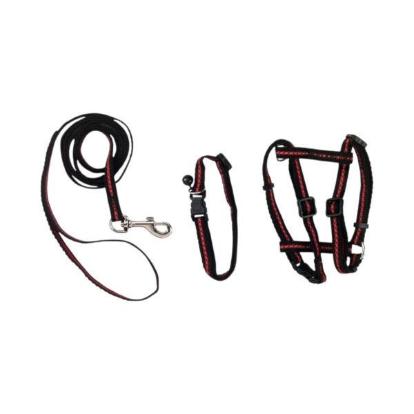 3-częściowy zestaw dla kota, szelki, obroża, smycz, Kerbl