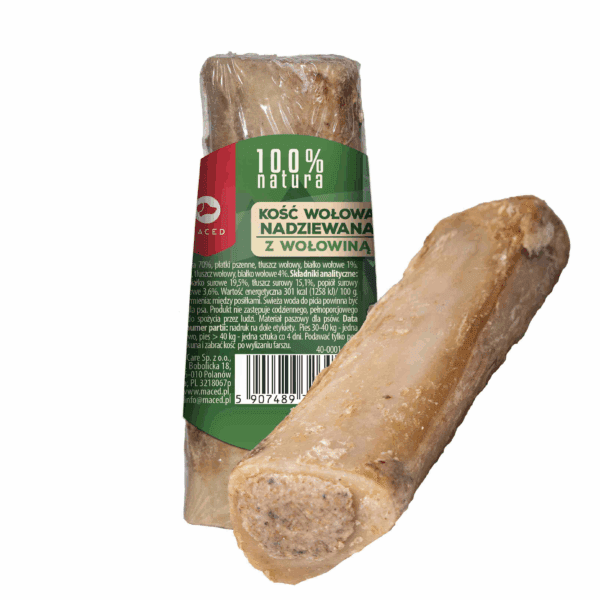 100% NATURA KOŚĆ NADZIEWANA Z WOŁOWINĄ 150 G