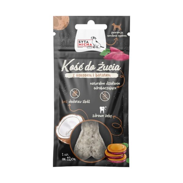 Syta Micha Kość do żucia dla psa Kokos z batatem 12cm