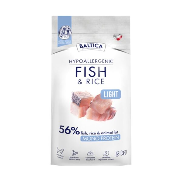 Baltica Adult Fish&Rice Light M 3kg