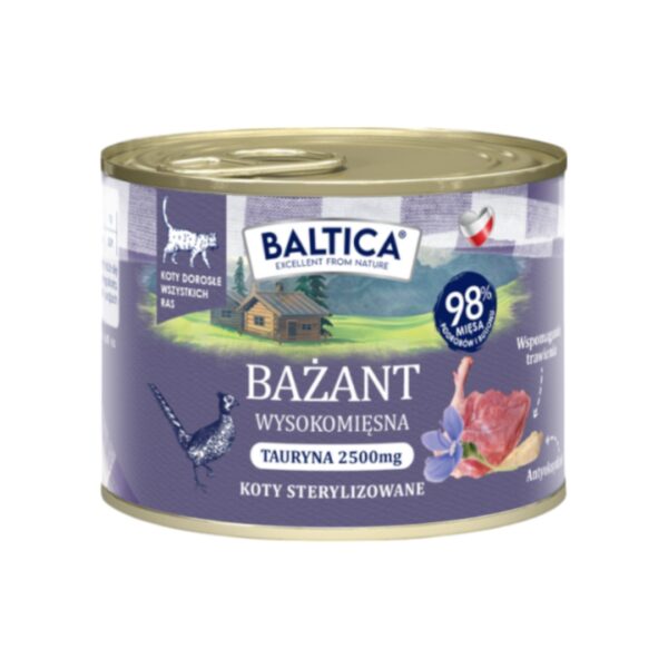 Karma mokra Kot dorosły Bażant 185g - Baltica