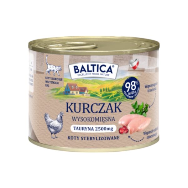 Karma mokra Kot dorosły Kurczak 185g - Baltica