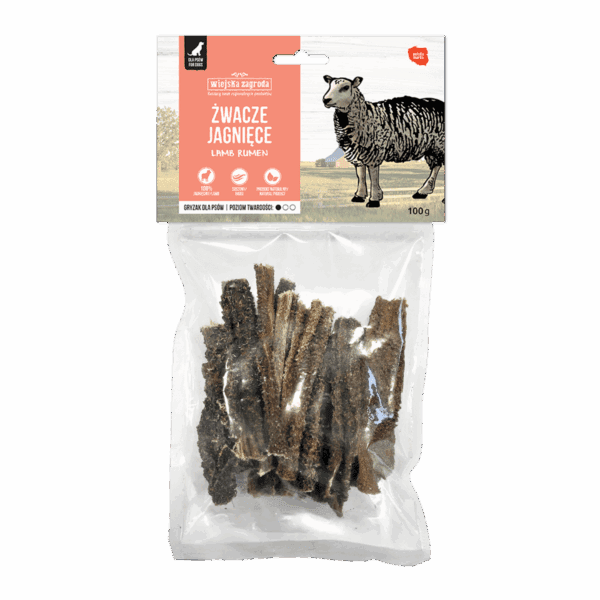 Gryzak dla psa Suszony Wiejska Zagroda Żwacze jagnięce (dorosły) 100g