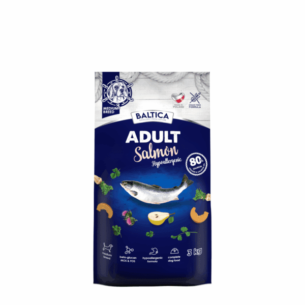 ADULT Salmon Hypoallergenic / hipoalergiczna z łososia dla dorosłych M 3 kg - Baltica